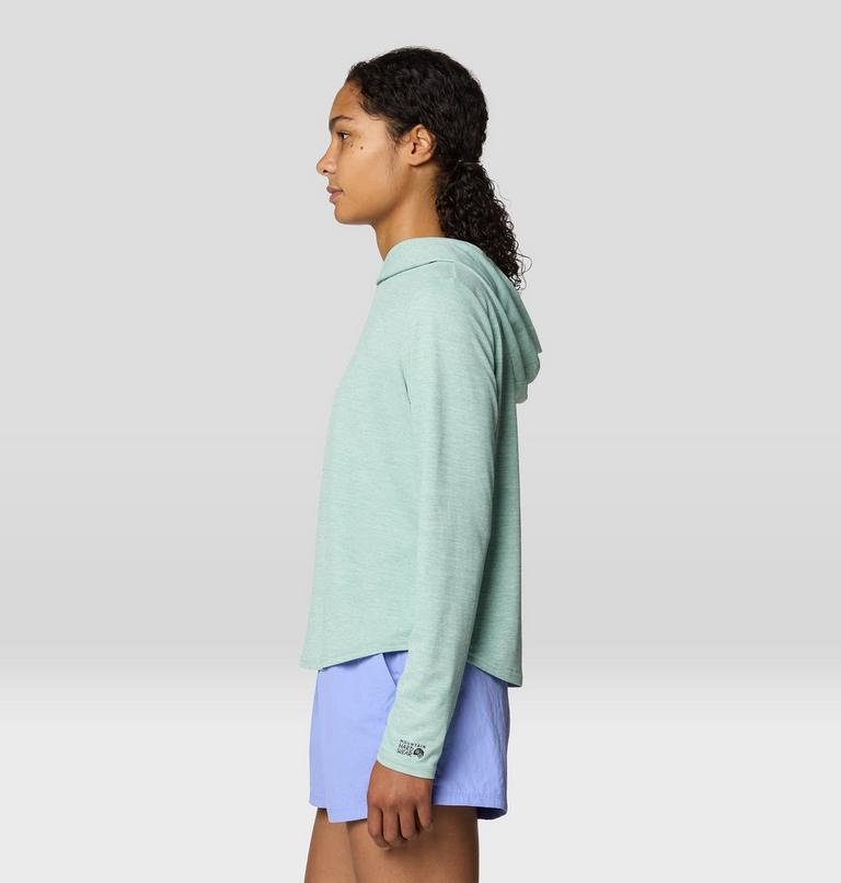 Women's Sunblocker Long Sleeve Hoody, Color: Mineral Spring Heather, image 3