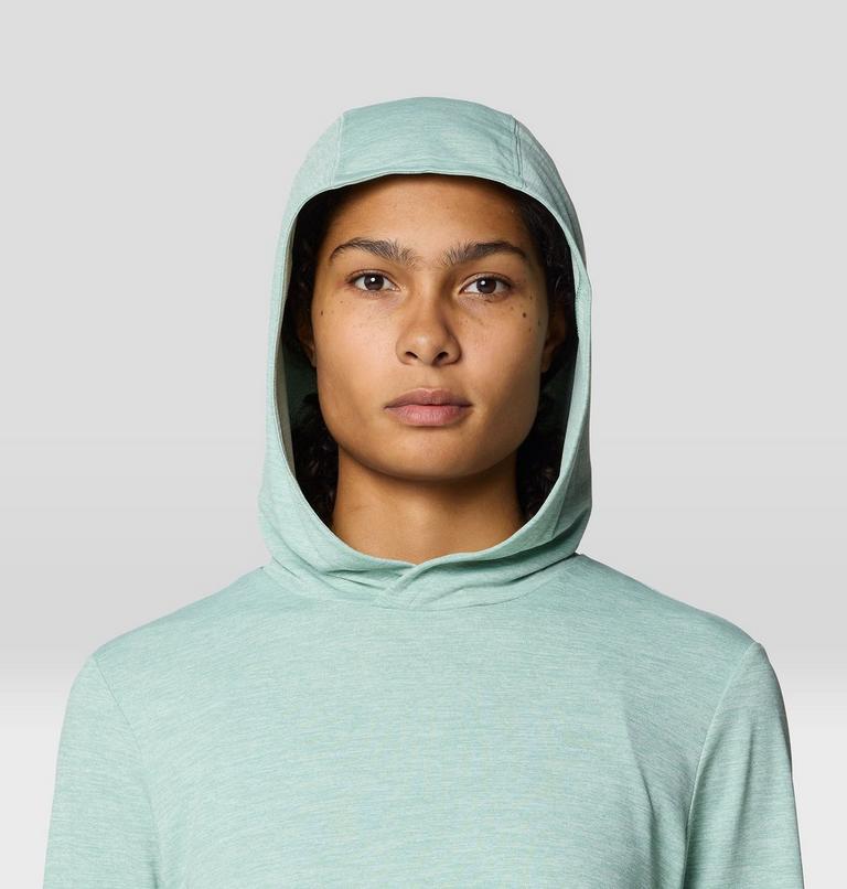 Women's Sunblocker Long Sleeve Hoody, Color: Mineral Spring Heather, image 4