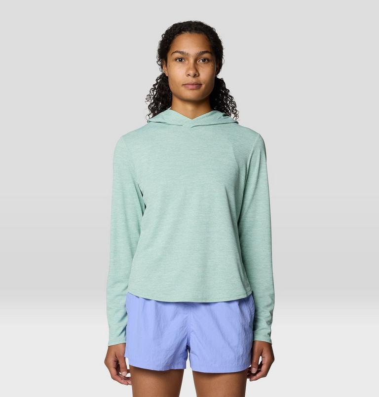 Women's Sunblocker Long Sleeve Hoody, Color: Mineral Spring Heather, image 1