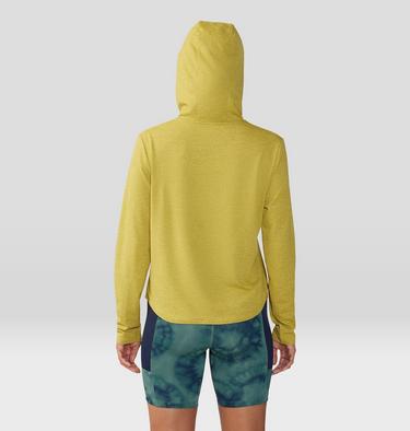 Women's Sunblocker Long Sleeve Hoody, Color: Bright Olive Heather, image 2