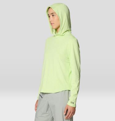 Women's Sunblocker Long Sleeve Hoody, Color: Frozen In Lime, image 12