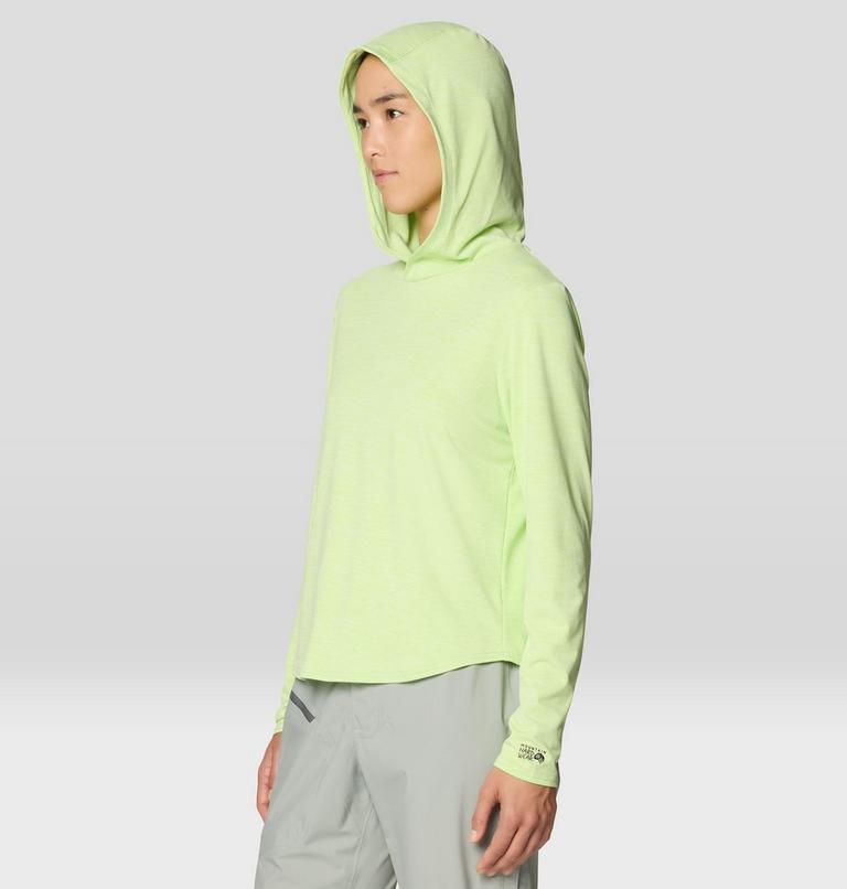 Women's Sunblocker Long Sleeve Hoody, Color: Frozen In Lime, image 4