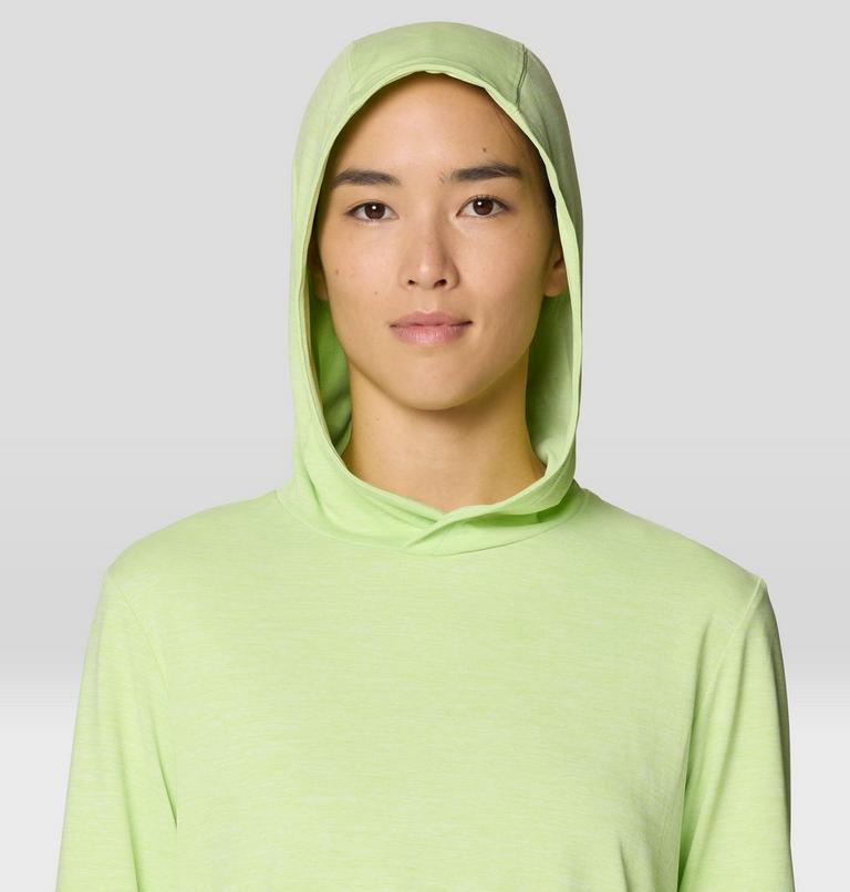 Women's Sunblocker Long Sleeve Hoody, Color: Frozen In Lime, image 5