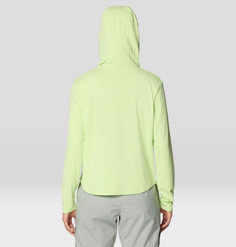 Women's Sunblocker Long Sleeve Hoody, Color: Frozen In Lime, image 3