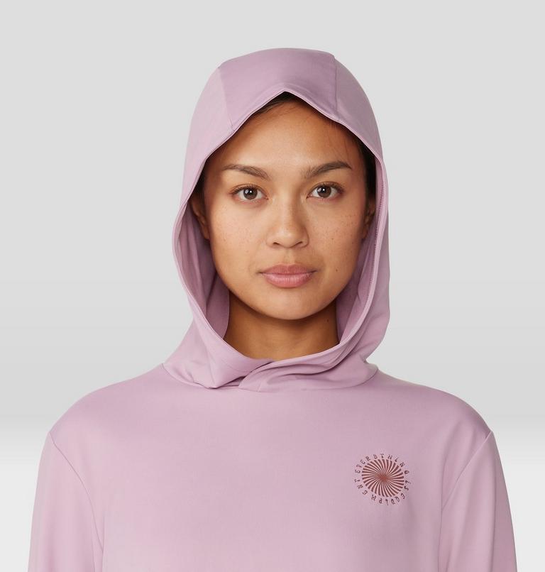 Women's Sunblocker Long Sleeve Hoody, Color: Pink Moonstone, image 3