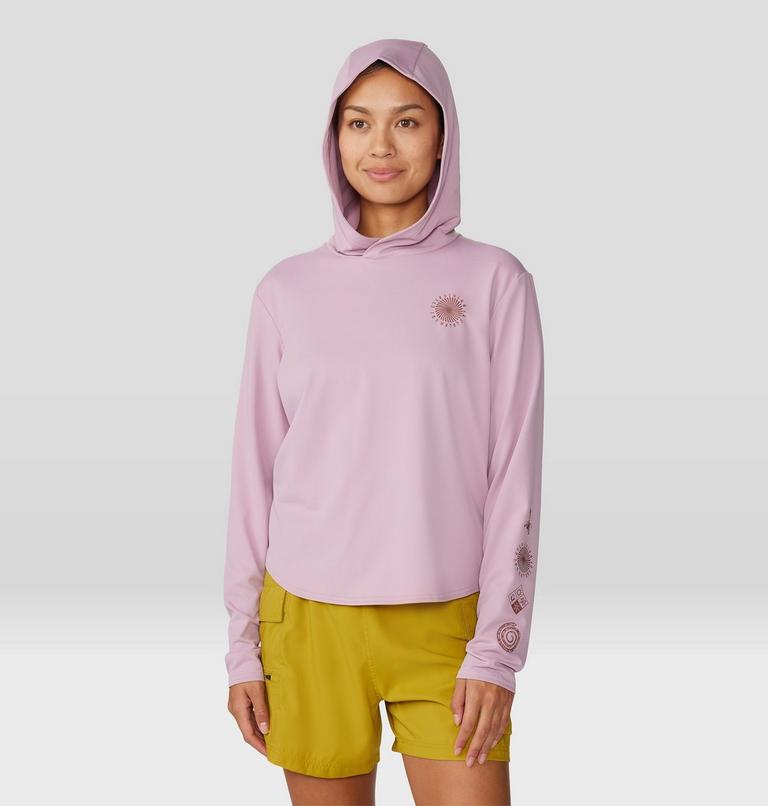 Women's Sunblocker Long Sleeve Hoody, Color: Pink Moonstone, image 4