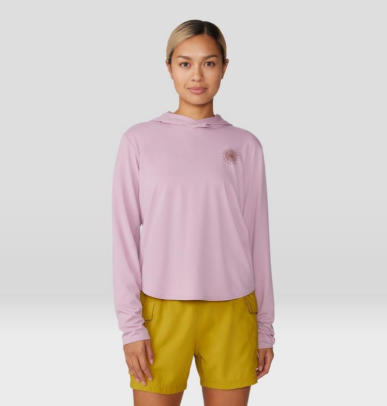 Women's Sunblocker Long Sleeve Hoody, Color: Pink Moonstone, image 1