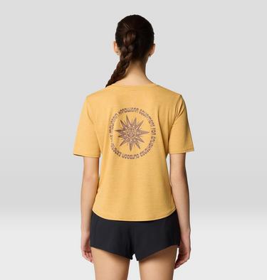 Women's Sunblocker Short Sleeve, Color: Sundown Gold Heather, image 2