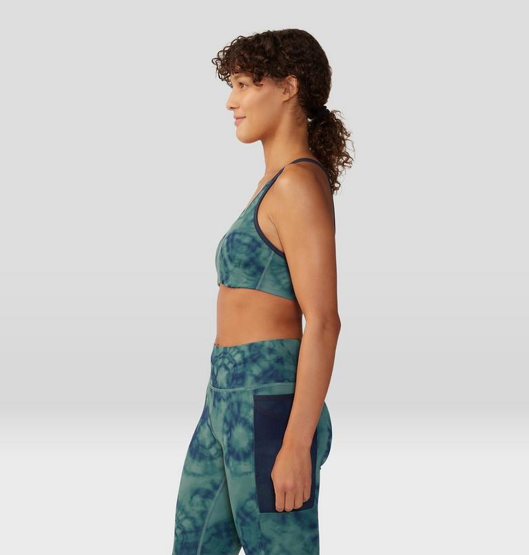 Women's Yuba Trail Bra, Color: Blue Pine Spore Dye Print, image 3