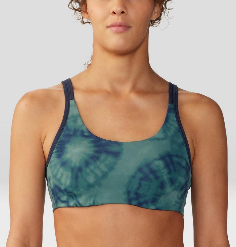 Women's Yuba Trail Bra, Color: Blue Pine Spore Dye Print, image 4