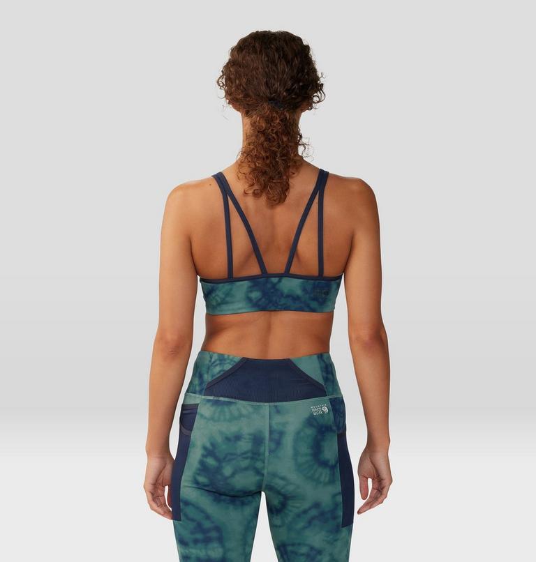 Women's Yuba Trail Bra, Color: Blue Pine Spore Dye Print, image 2