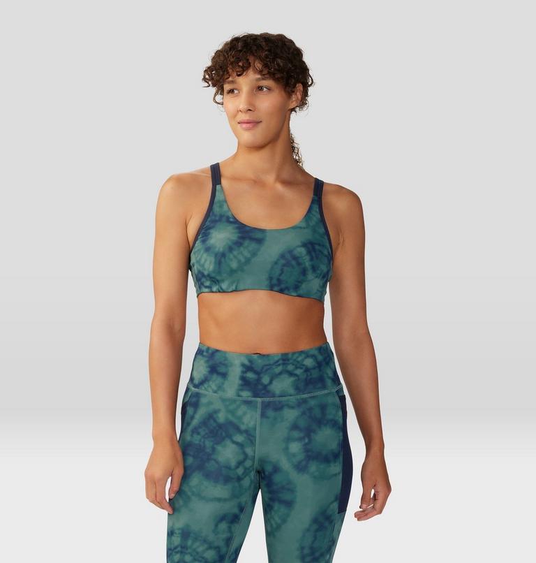 Women's Yuba Trail Bra, Color: Blue Pine Spore Dye Print, image 1