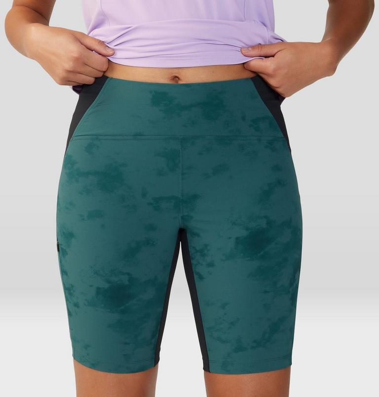 Women's Chockstone Trail Short Tight, Color: Aqua Green Nebula Print, image 4