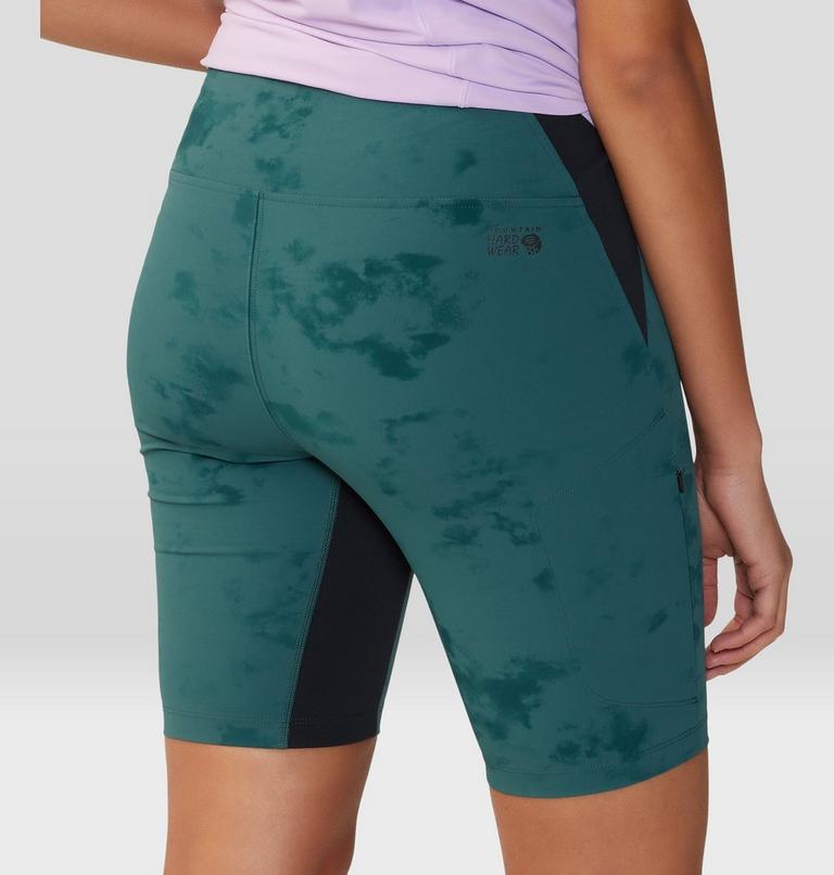 Women's Chockstone Trail Short Tight, Color: Aqua Green Nebula Print, image 5