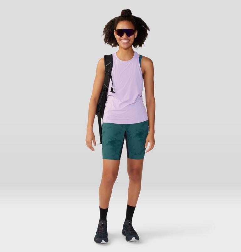 Women's Chockstone Trail Short Tight, Color: Aqua Green Nebula Print, image 7