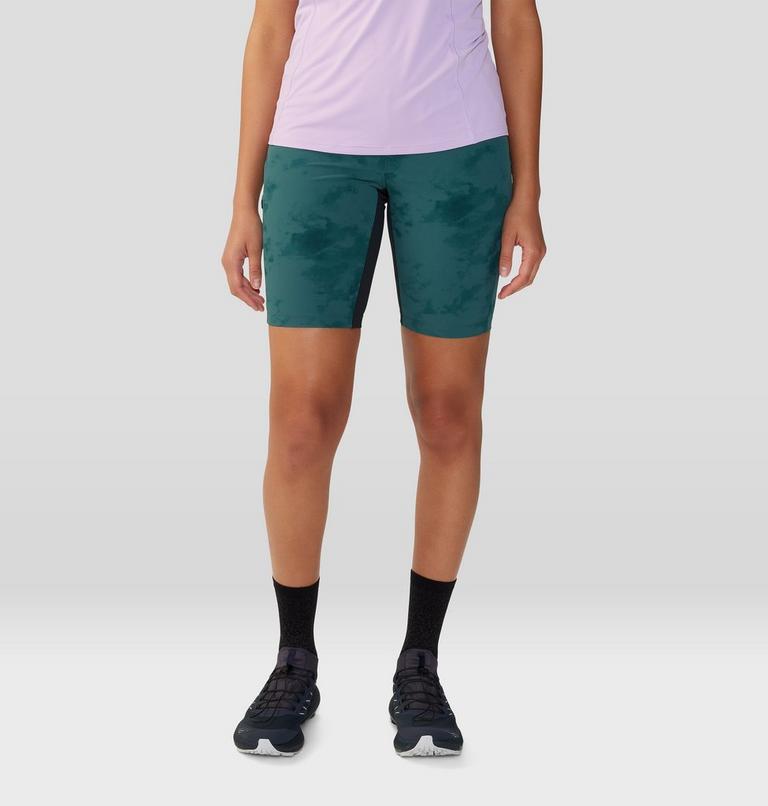 Women's Chockstone Trail Short Tight, Color: Aqua Green Nebula Print, image 1