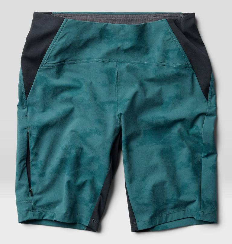 Women's Chockstone Trail Short Tight, Color: Aqua Green Nebula Print, image 8