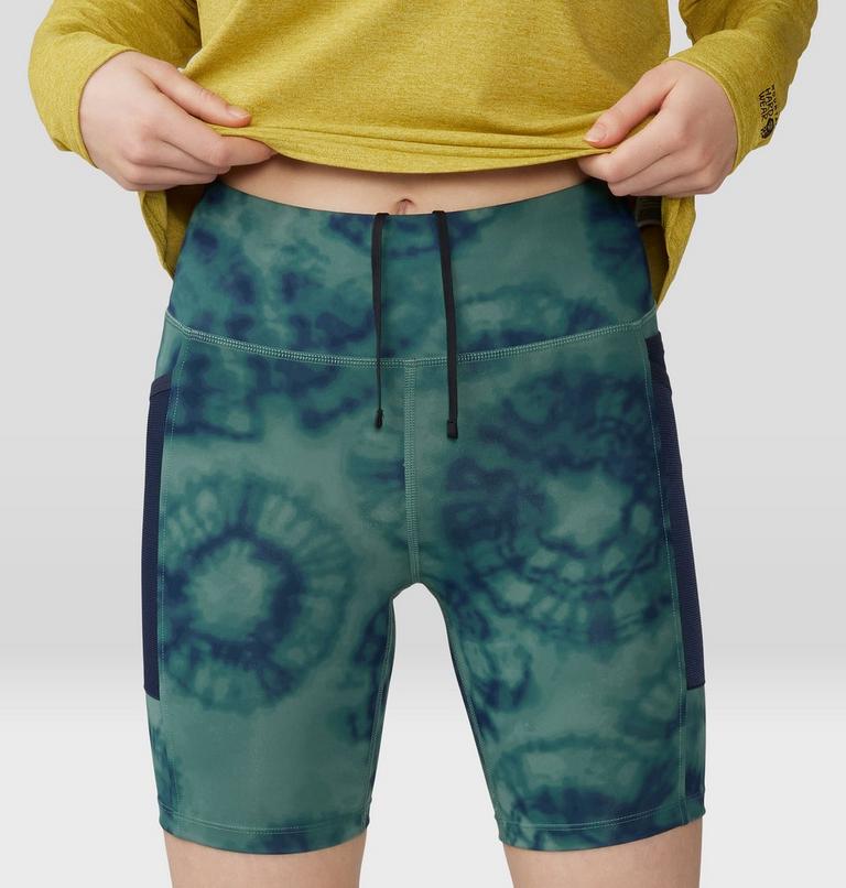 Women's Yuba Trail Short, Color: Blue Pine Spore Dye Print, image 5