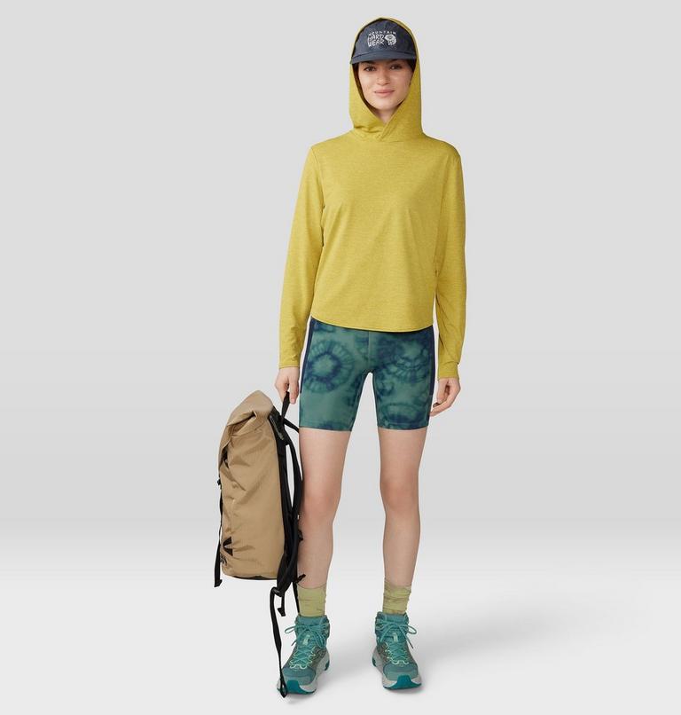 Women's Yuba Trail Short, Color: Blue Pine Spore Dye Print, image 7