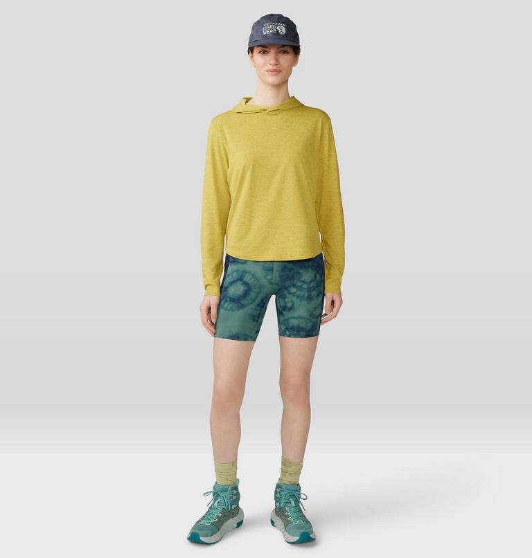 Women's Yuba Trail Short, Color: Blue Pine Spore Dye Print, image 9