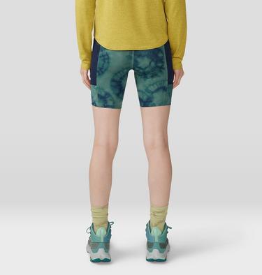 Women's Yuba Trail Short, Color: Blue Pine Spore Dye Print, image 15
