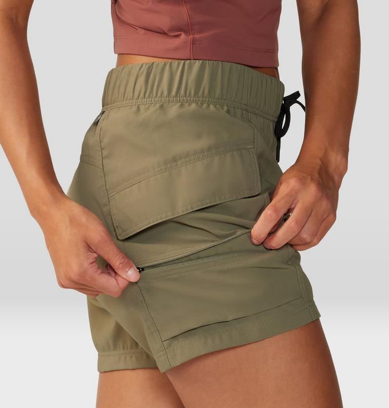 Women's Trail Sender Short, Color: Light Army, image 7