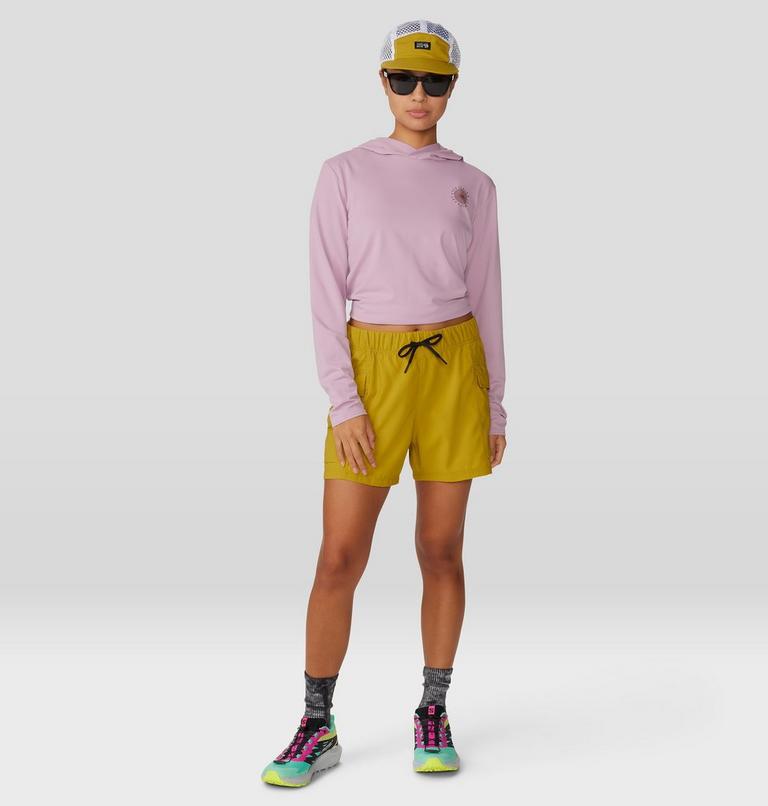 Women's Trail Sender Short, Color: Dark Citron, image 7