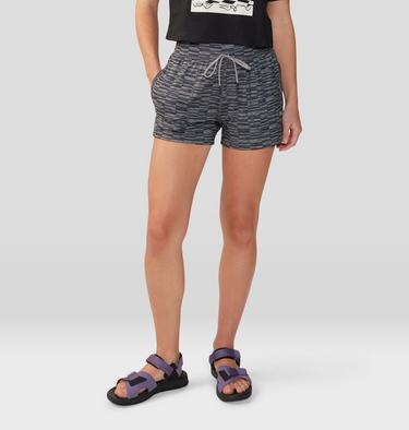 Women's Chillaction Short, Color: Ashen Sediment Check Print, image 5