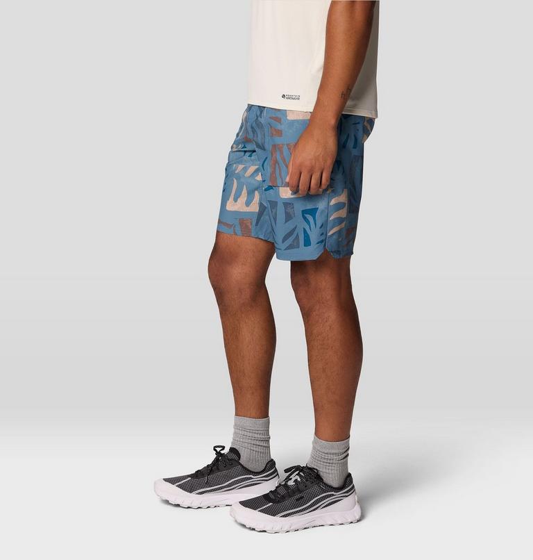 Men's Trail Sender Short, Color: Adriatic Blue Meadows Print, image 5