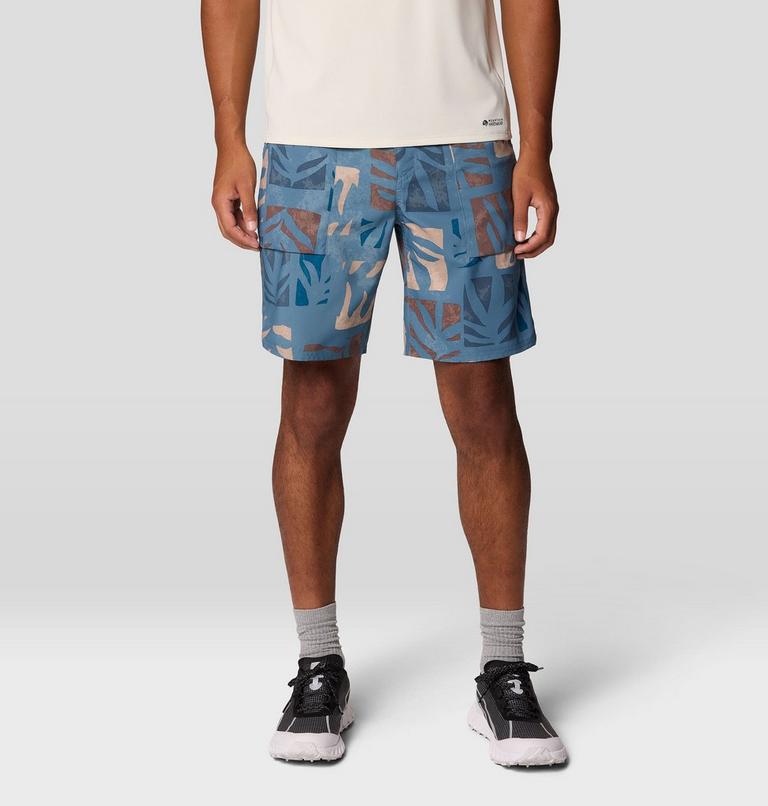 Men's Trail Sender Short, Color: Adriatic Blue Meadows Print, image 1