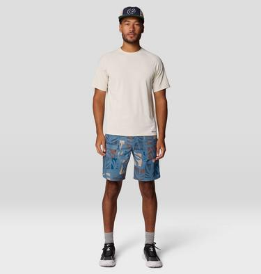 Men's Trail Sender Short, Color: Adriatic Blue Meadows Print, image 10