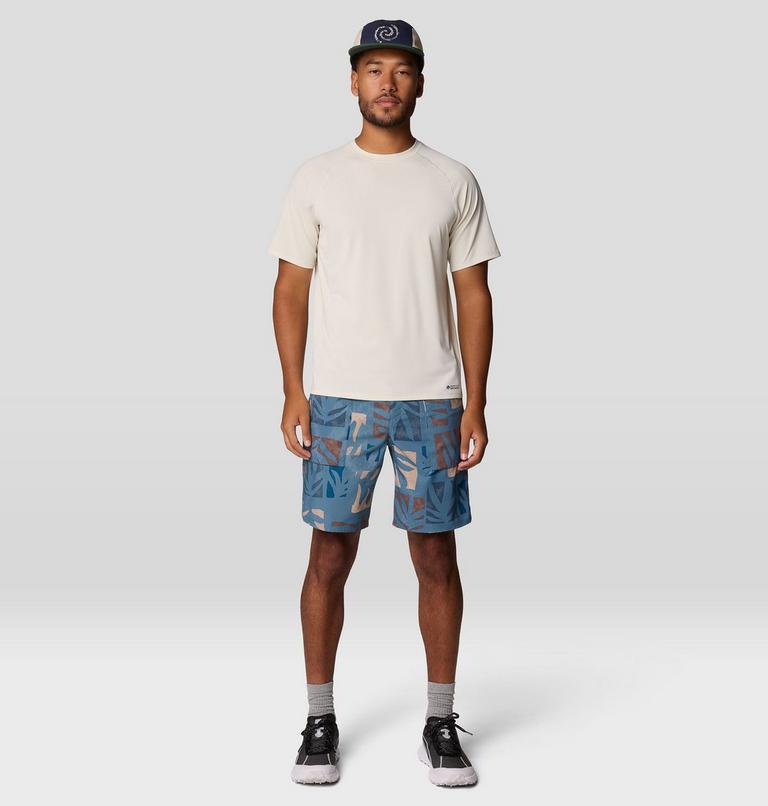 Men's Trail Sender Short, Color: Adriatic Blue Meadows Print, image 2
