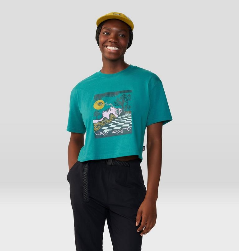 Women's By Marina Inoue Boxy Crop Short Sleeve, Color: Wintermint, image 5