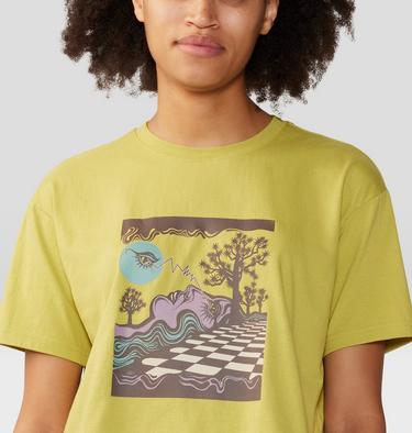 Women's By Marina Inoue Boxy Crop Short Sleeve, Color: Bright Olive, image 4