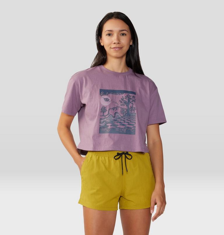 Women's By Marina Inoue Boxy Crop Short Sleeve, Color: Dark Daze, image 1