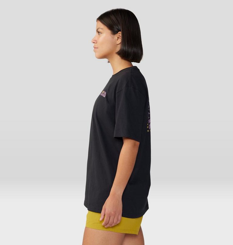 Women's Tie Dye Earth Boxy Short Sleeve, Color: Black, image 3