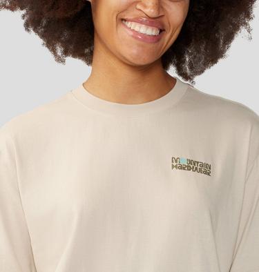 Women's Tie Dye Earth Boxy Short Sleeve, Color: Wild Oyster, image 8