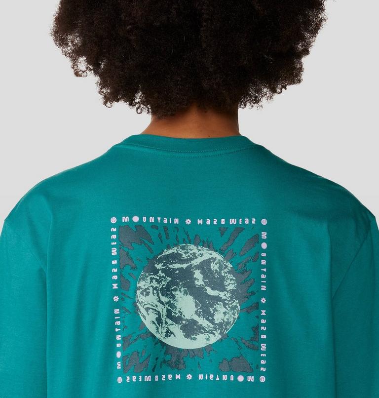 T-shirt droit à manches courtes Tie Dye Earth Femme, Color: Wintermint, image 5