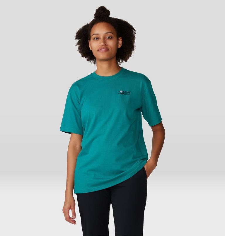 T-shirt droit à manches courtes Tie Dye Earth Femme, Color: Wintermint, image 8