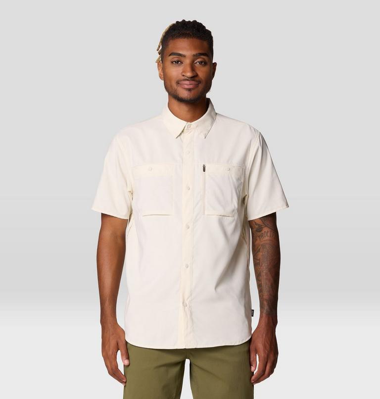Men's Trail Sender Short Sleeve, Color: Stone, image 1