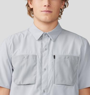 Men's Trail Sender Short Sleeve, Color: Glacial, Chalice, image 4