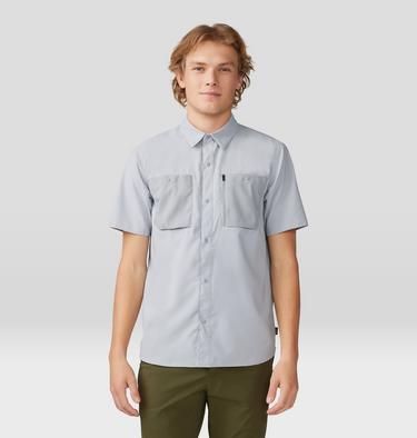 Men's Trail Sender Short Sleeve, Color: Glacial, Chalice, image 1