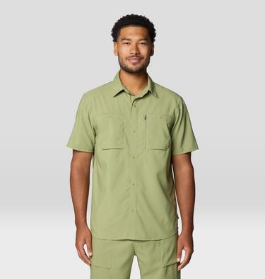 Men's Trail Sender Short Sleeve, Color: Light Cactus, image 5