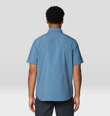 Men's Trail Sender Short Sleeve, Color: Adriatic Blue, Moon Blue, image 11