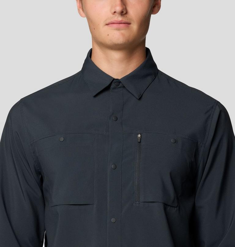 Men's Trail Sender Long Sleeve, Color: Dark Storm, image 4