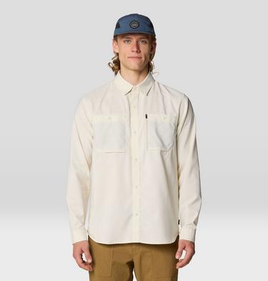 Men's Trail Sender Long Sleeve, Color: Stone, image 5