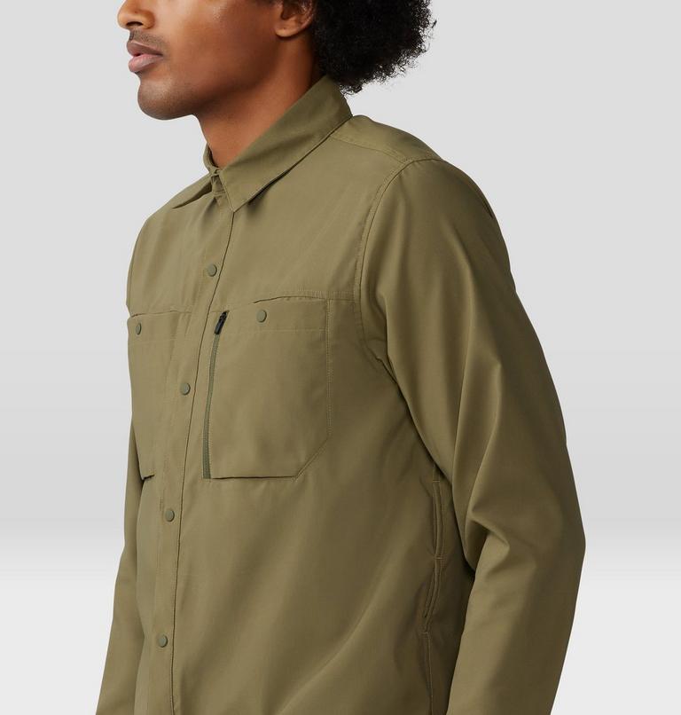 Men's Trail Sender Long Sleeve, Color: Combat Green, image 5