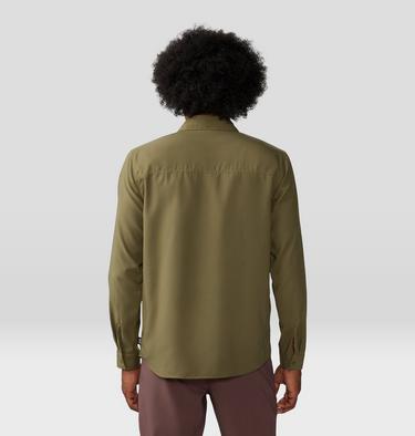 Men's Trail Sender Long Sleeve, Color: Combat Green, image 10