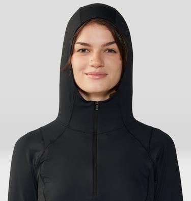 Women's Crater Lake Crop Zip, Color: Black, image 16