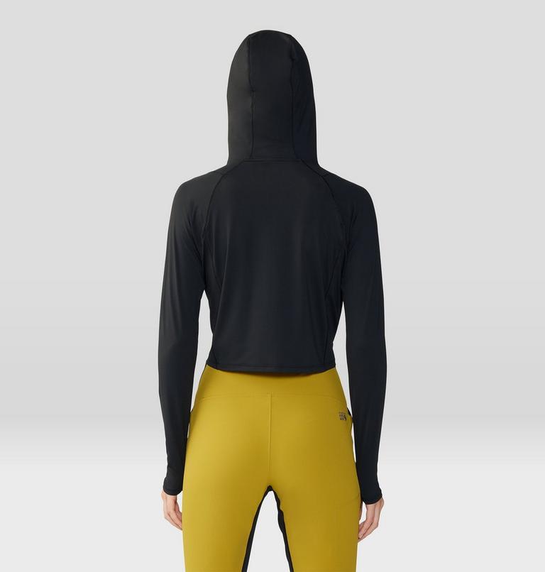 Women's Crater Lake Crop Zip, Color: Black, image 2